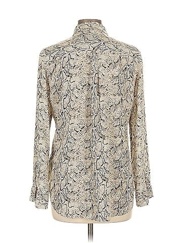 Equipment Long Sleeve Silk Top (view 2)