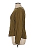 J.Crew Collection 100% Silk Brown Long Sleeve Silk Top Size 14 - photo 4