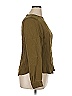 J.Crew Collection 100% Silk Brown Long Sleeve Silk Top Size 14 - photo 3