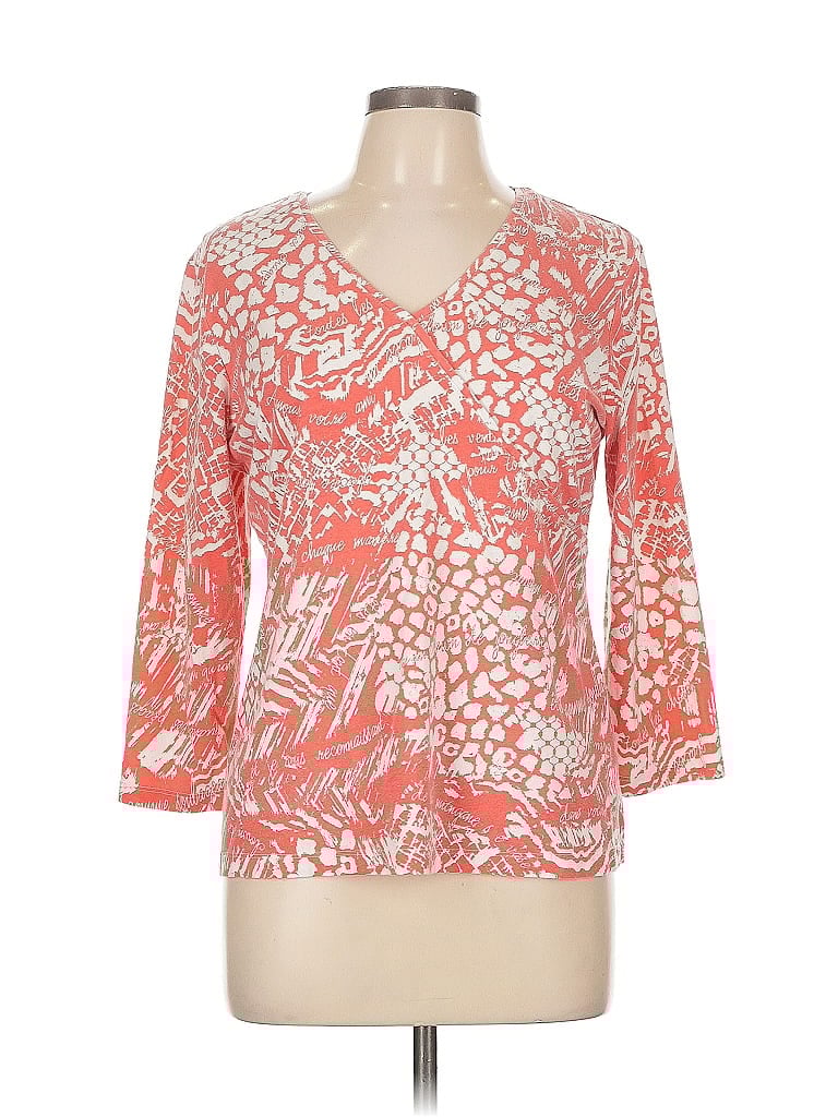 Pre-owned Ruby Rd. 3/4 Sleeve Blouse In Orange