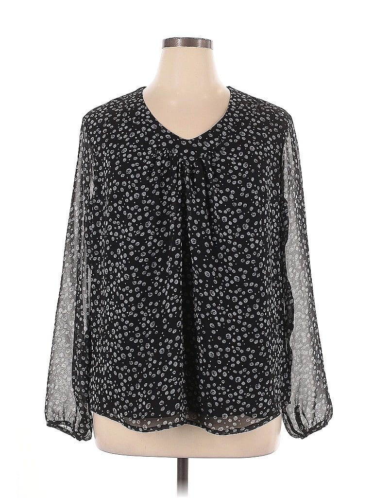 COLDWATER CREEK Pre-owned Long Sleeve Blouse In Black
