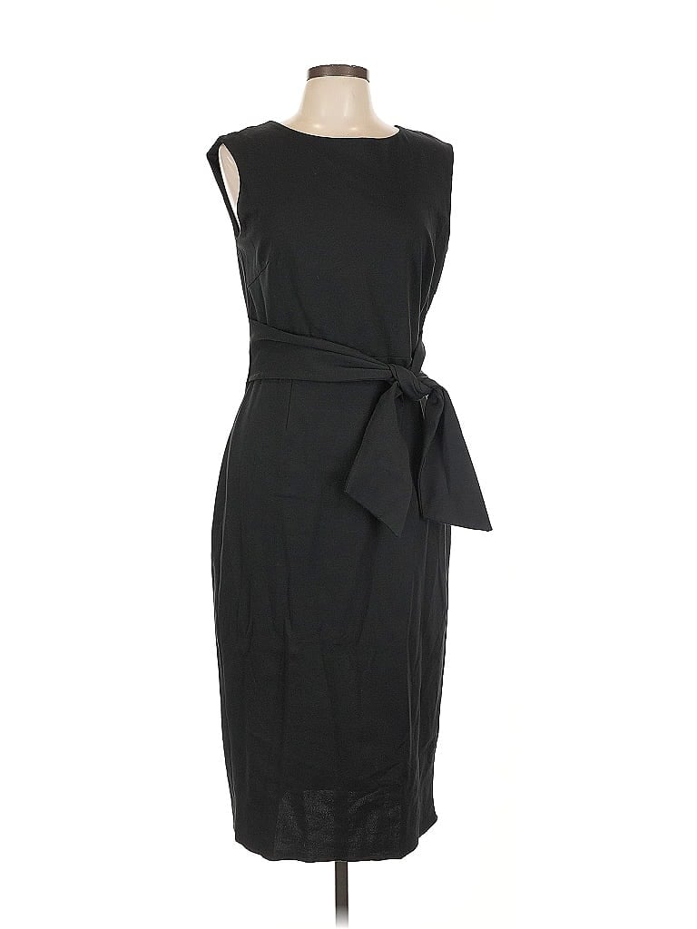 Talbots 100% Polyester Solid Black Cocktail Dress Size 8 - photo 1