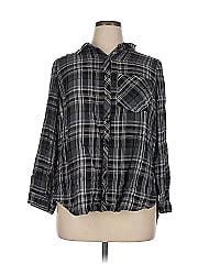 Terra & Sky 3/4 Sleeve Button Down Shirt
