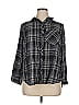 Terra & Sky 100% Viscose Plaid Gray 3/4 Sleeve Button-Down Shirt Size 0X - photo 1
