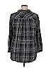 Terra & Sky 100% Viscose Plaid Gray 3/4 Sleeve Button-Down Shirt Size 0X - photo 2