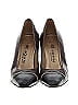 St. John 100% Leather Burgundy Brown Heels Size 7 1/2 - photo 2