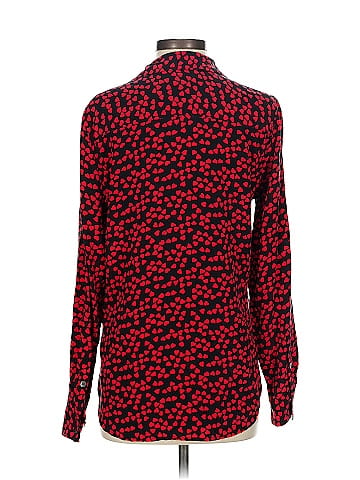 Equipment Long Sleeve Silk Top (view 2)
