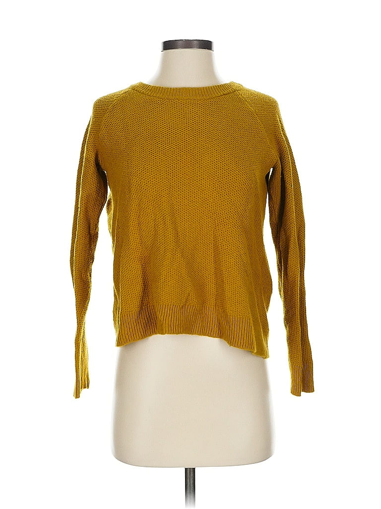 Pre-owned Madewell Pullover Sweater In Yellow