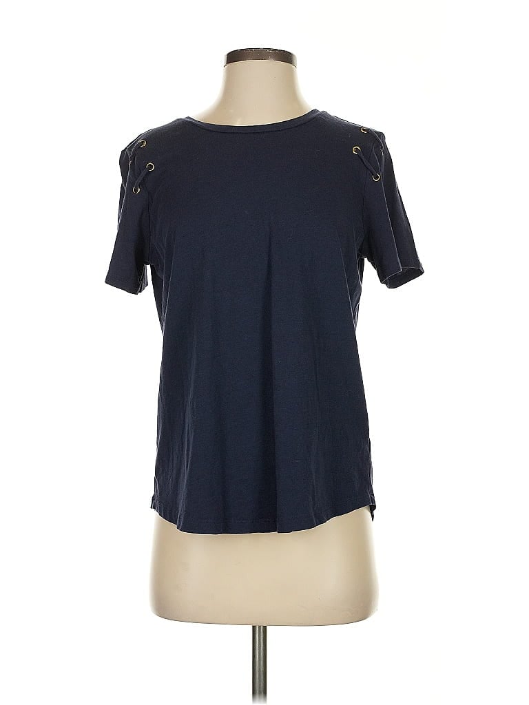 Pre-owned Michael Michael Kors Short Sleeve Top Blue Crew Neck Tops