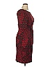 Connected Apparel Graphic Burgundy Red Cocktail Dress Size 10 - photo 3