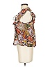 Chufy Brown Short Sleeve Blouse Size XS - photo 5