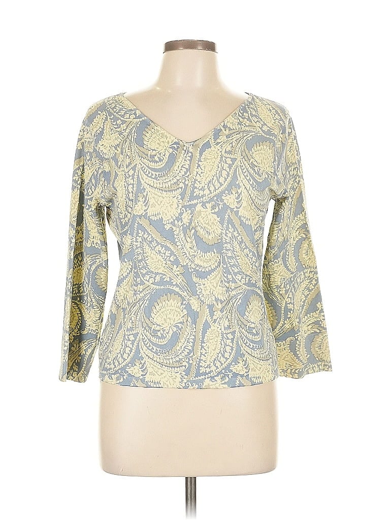 Pre-owned Sigrid Olsen Cardigan Sweater In Yellow