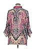 Johnny Was Paisley Pink 3/4 Sleeve Blouse Size XL - photo 2