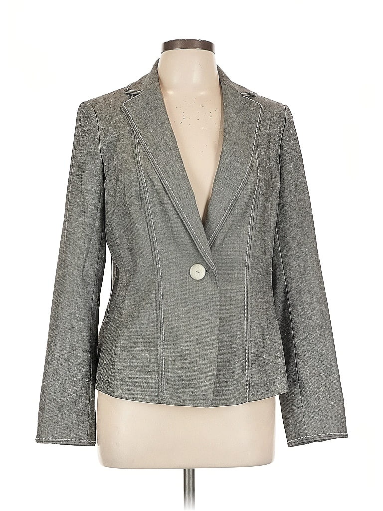 Pre-owned Worth Wool Blazer Jacket In Gray