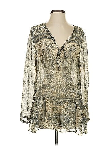 Calypso St. Barth Long Sleeve Silk Top (view 1)
