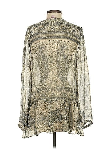 Calypso St. Barth Long Sleeve Silk Top (view 2)
