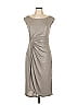 Connected Apparel 100% Polyester Solid Gray Cocktail Dress Size 10 - photo 1