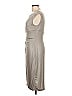 Connected Apparel 100% Polyester Solid Gray Cocktail Dress Size 10 - photo 4