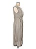 Connected Apparel 100% Polyester Solid Gray Cocktail Dress Size 10 - photo 3
