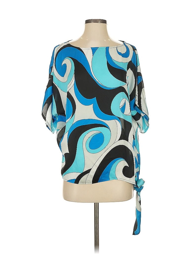 Click to view more detailed imagery on our partner's website Pre-owned Michael Michael Kors Short Sleeve Blouse In Blue