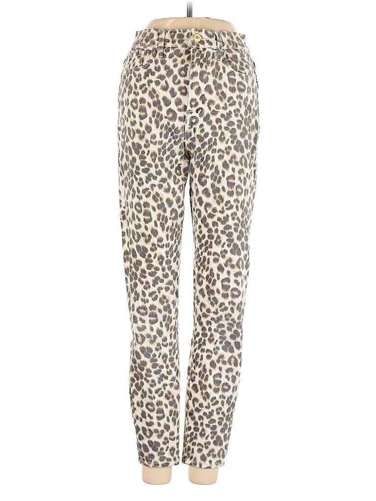 FRAME Denim Animal Print Gold Jeggings Size 25 waist - photo 1