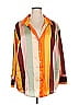 Fe Noel x Target 100% Recycled Polyester Color Block Orange 3/4 Sleeve Button-Down Shirt Size 2X - photo 1