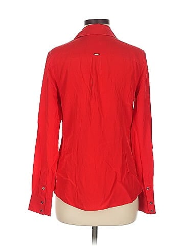 White House Black Market Long Sleeve Silk Top (view 2)