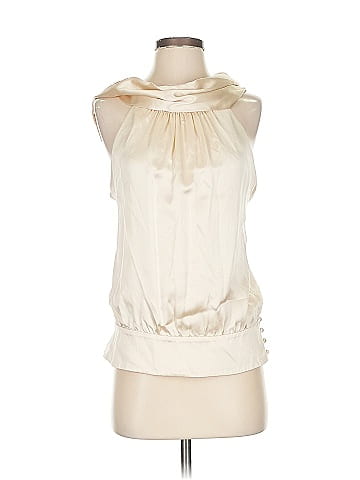 BCBGMAXAZRIA Sleeveless Silk Top (view 1)