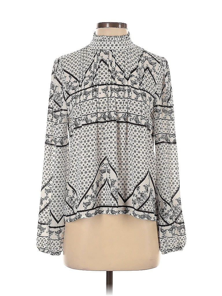 Pre-owned Maison D' Amelie Long Sleeve Blouse In White