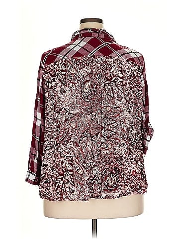 Catherines 3/4 Sleeve Button-Down Shirt (view 2)