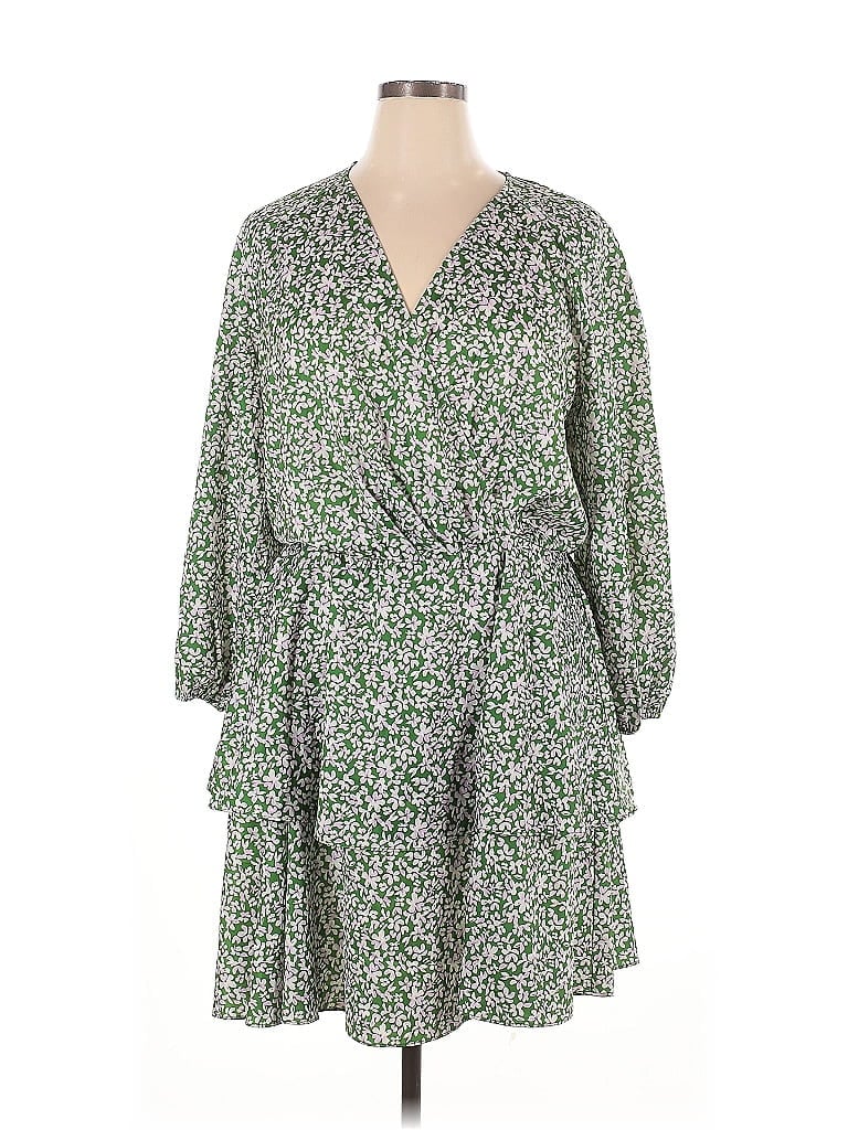 Alexia Admor Green Casual Dress Size 1X - photo 1