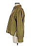 Chico's Design 100% Silk Metallic Green Long Sleeve Silk Top Size Med (1) - photo 4