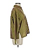 Chico's Design 100% Silk Metallic Green Long Sleeve Silk Top Size Med (1) - photo 3
