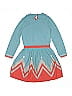 Mini Boden Chevron-herringbone Teal Dress Size 4 - 5 - photo 2