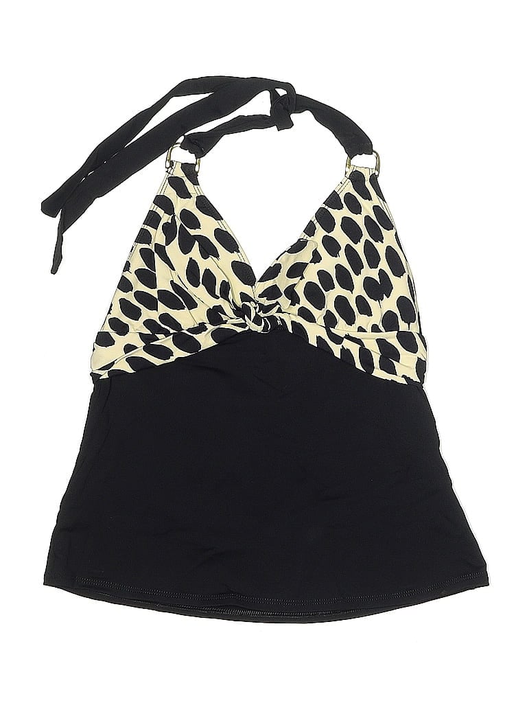 Pre-owned La Blanca Swimsuit Top Black Animal Print Pattern Swimwear