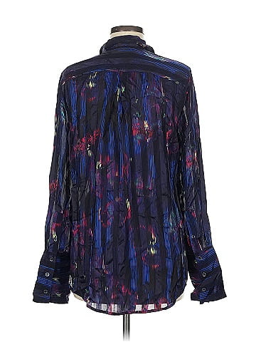 Equipment Long Sleeve Silk Top (view 2)