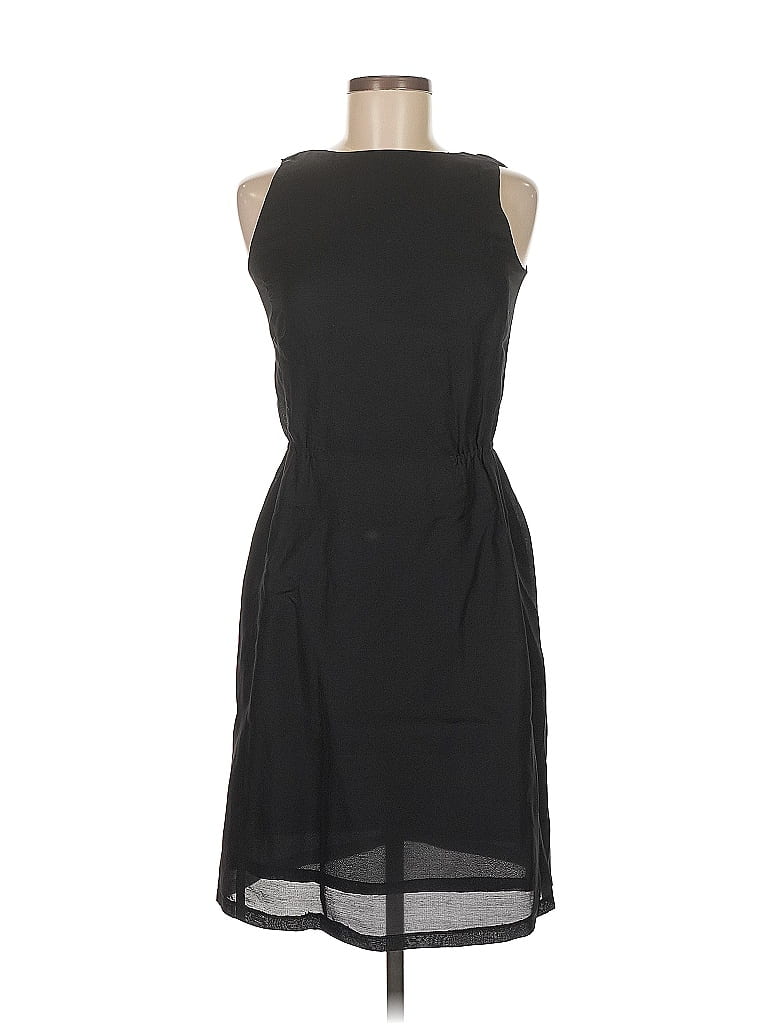 Armani Collezioni Solid Black Cocktail Dress Size 6 - photo 1