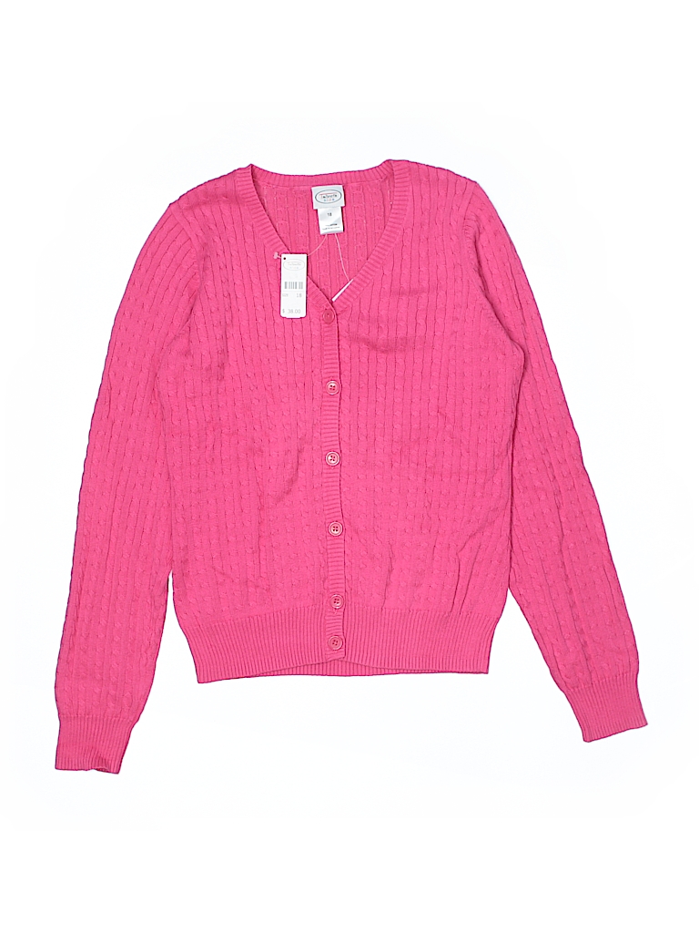 Talbots Kids 100% Cotton Solid Pink Cardigan Size 18 - 89% off | thredUP
