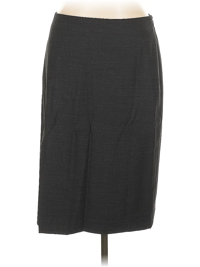Pre-owned Ann Taylor Wool Skirt In Gray