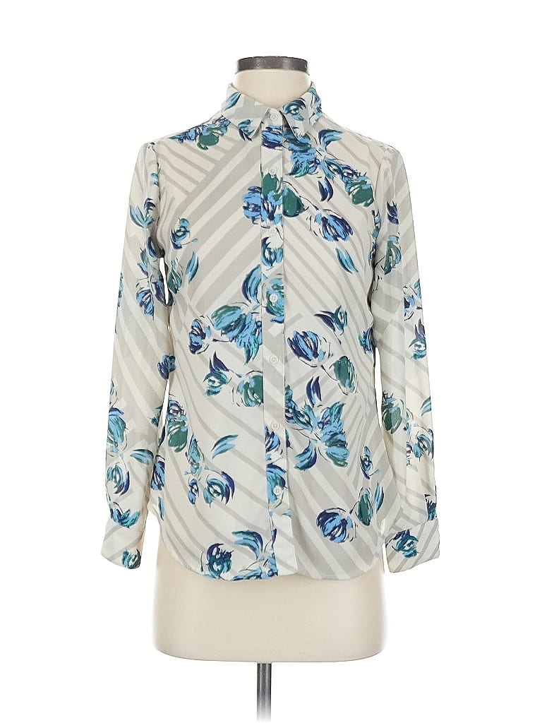 Pre-owned Banana Republic Factory Store Long Sleeve Blouse In Brown