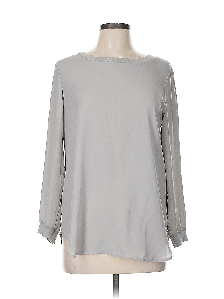 Click to view more detailed imagery on our partner's website Pre-owned Banana Republic Long Sleeve Blouse In Gray