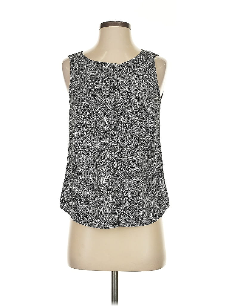 Pre-owned Croft & Barrow Sleeveless Blouse In Gray