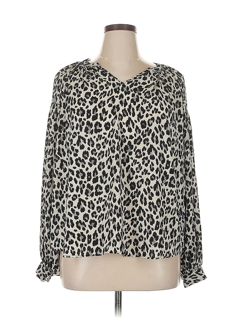 Pre-owned Vince Camuto Long Sleeve Blouse In White