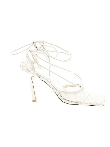 Azalea Wang Ivory Gold Heels Size 7 1/2
