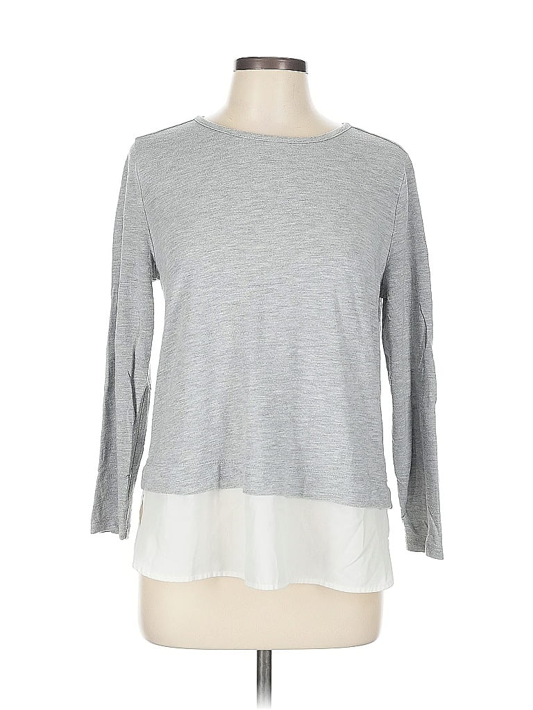 Pre-owned J.crew Mercantile 3/4 Sleeve T-shirt In Gray