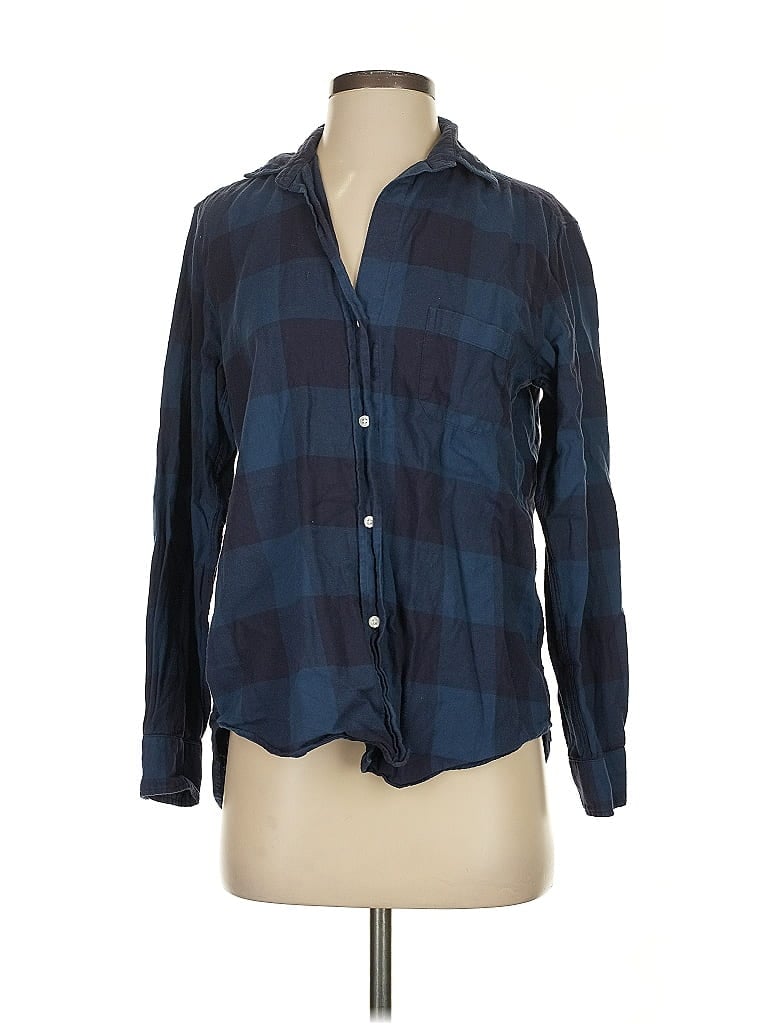 Pre-owned Grayson Long Sleeve Button Down Shirt In Blue