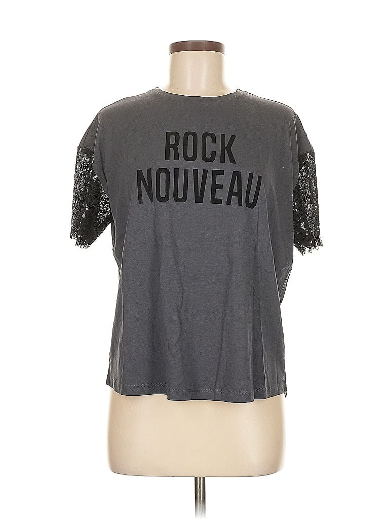 Pre-owned Free Generation Short Sleeve T-shirt In Gray