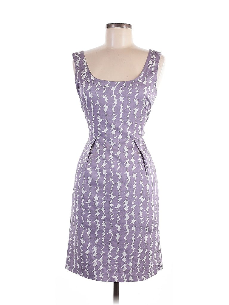 Ann Taylor Factory Print Purple Cocktail Dress Size 4 - photo 1
