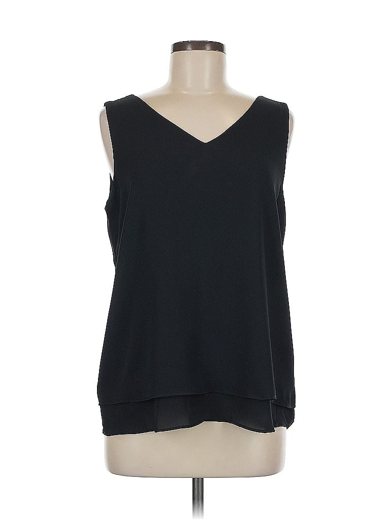 Pre-owned Ann Taylor Sleeveless Blouse In Black