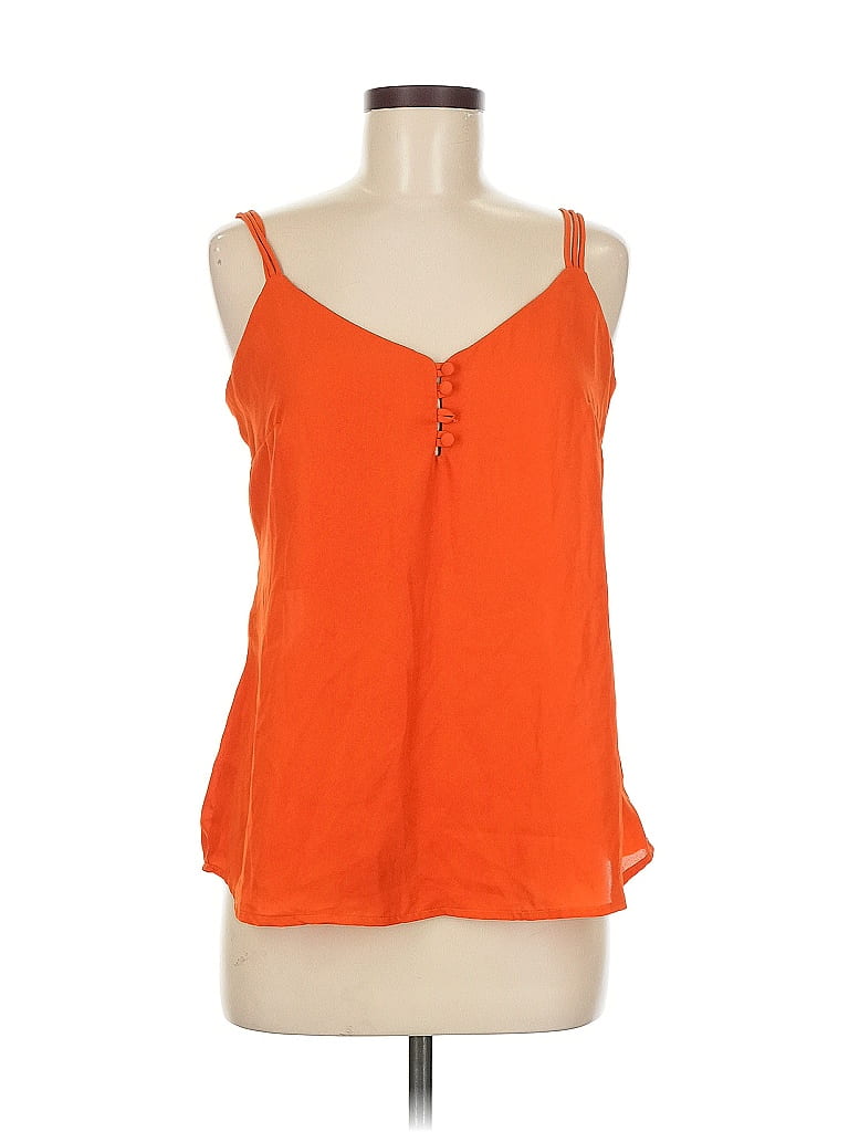 Pre-owned Assorted Brands Tank Top Orange Halter Neckline Tops